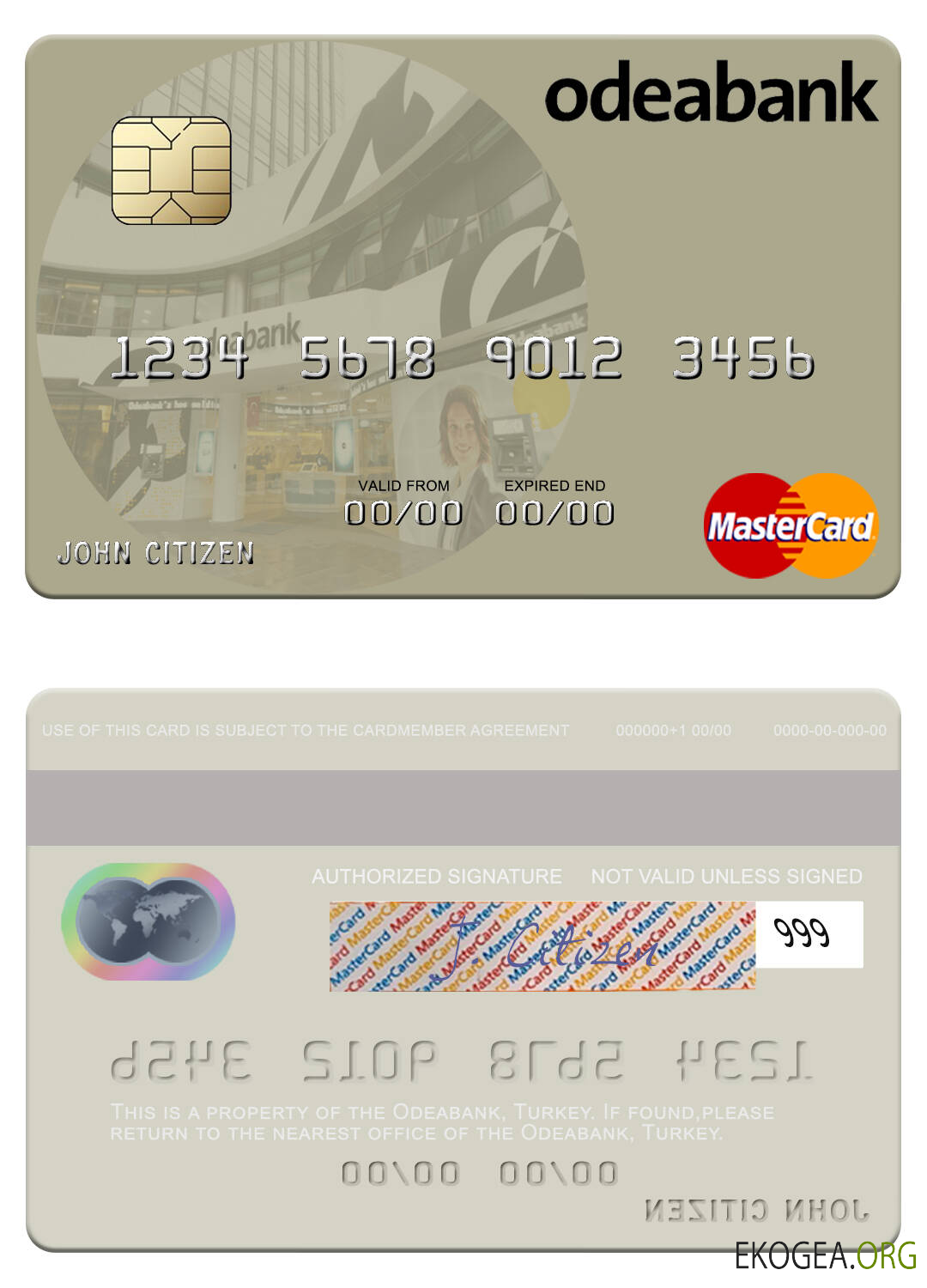 Carte maître de la Turquie Odeabank